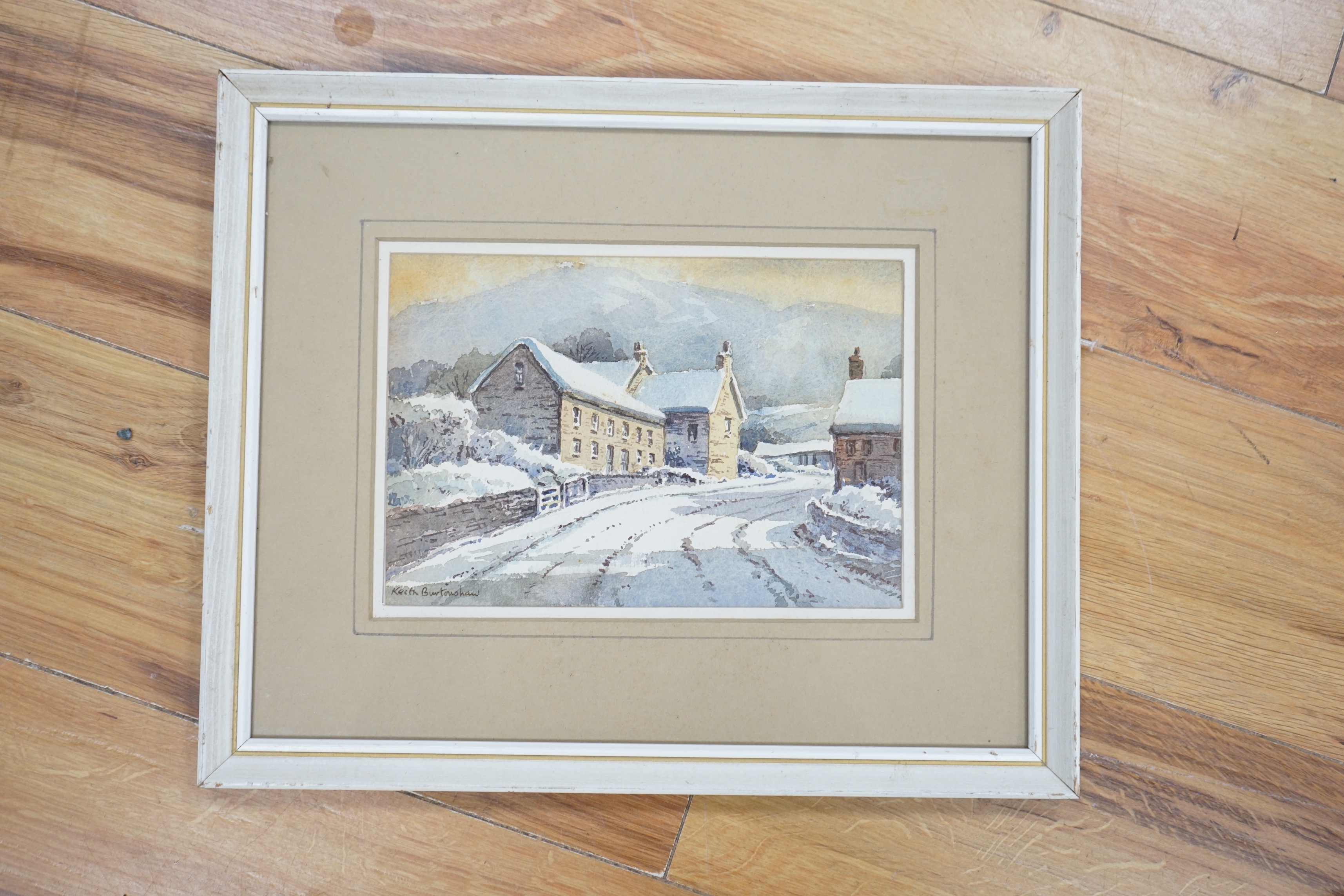 Keith Burtonshaw (1930-2008), watercolour, 'Winter morning', signed, 17 x 25cm